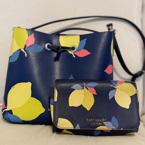 Kate Spade Lemon Zest Tote + Matching Wallet